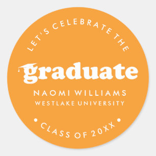 BOLD MODERN RETRO GRADUATE   GRADUATION STICKER