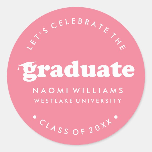 BOLD MODERN RETRO GRADUATE | GRADUATION STICKER (Front)