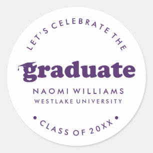 BOLD MODERN RETRO GRADUATE   GRADUATION STICKER