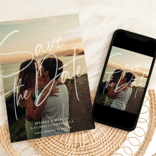 Bold & Modern Script Save The Date