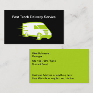Bold Modern Simple Delivery Business Cards