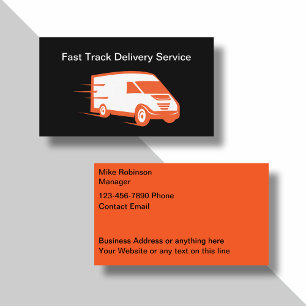 Bold Modern Simple Delivery Business Cards