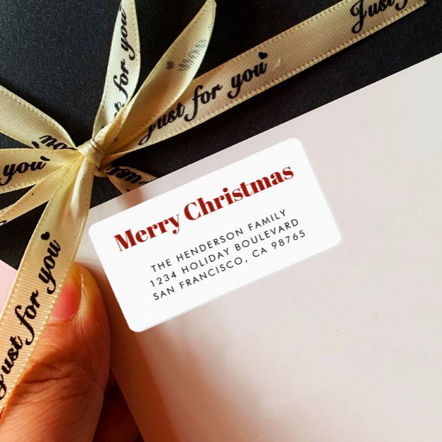 Bold Modern Simple Merry Christmas Label (Creator Uploaded)
