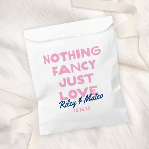 Bold Modern Type Nothing Fancy Just Love Wedding  Favour Bags