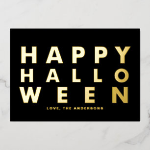 Bold Modern Typography Black Happy Halloween