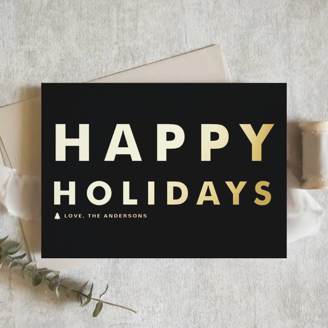 Bold Modern Typography Black Happy Holidays (Creator Uploaded)