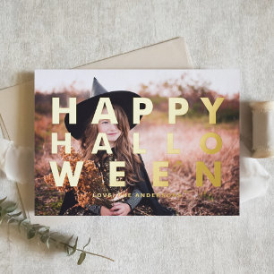 Bold Modern Typography Photo Happy Halloween