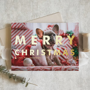 Bold Modern Typography Photo Merry Christmas
