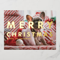 Bold Modern Typography Photo Merry Christmas