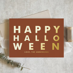 Bold Modern Typography Terracotta Happy Halloween