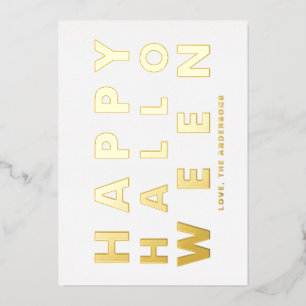 Bold Modern Typography White Happy Halloween