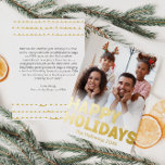 Bold Modern Vertical Full Photo Happy Gold<br><div class="desc">Send warm wishes this holiday season with this unique and cute, bold modern vertical full photo happy gold foil holiday card. Its simple and minimalist design features boho-inspired elements in gold foil. Celebrating the festive spirit of December, this design brings a cheerful and fun touch to any occasion. The gold...</div>