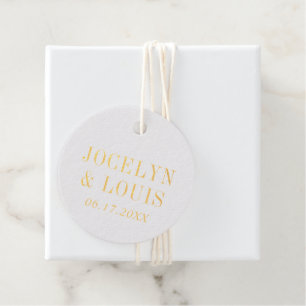 Bold Modern Wedding Favour Tags