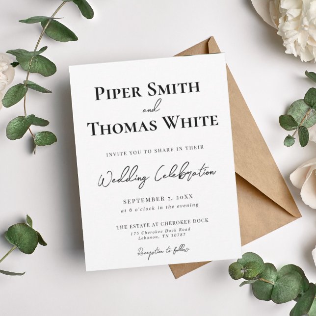 Bold Modern Wedding Invitation | Minimalist (Creator Uploaded)