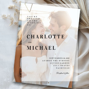 Bold, Modern, Wedding, Vellum Invitations