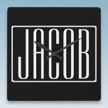 Bold & Modern Your Name or Word | White On Black<br><div class="desc">Bold & modern.</div>