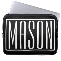Bold & Modern Your Name or Word | White On Black