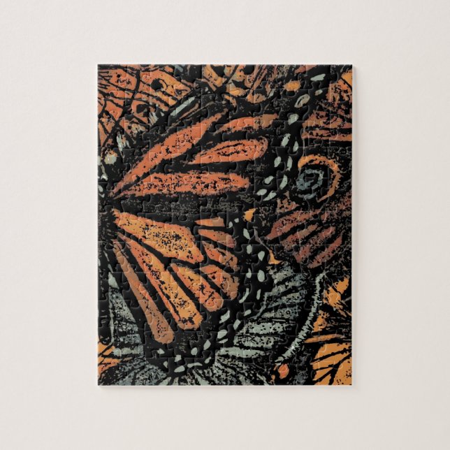Bold Monarch Butterfly Motif Jigsaw Puzzle (Vertical)