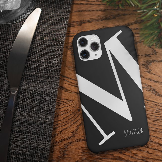 Bold Monogram Black White Case-Mate iPhone Case (Creator Uploaded)