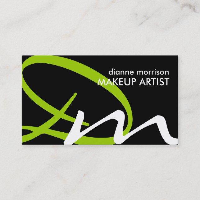 Bold Monogram Business Cards (Front)