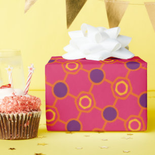 Bold Monogram Cheerful Joyful Gift Wrap