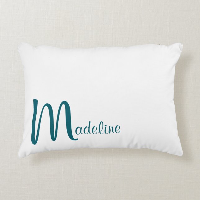 Bold Monogram Name Script  Decorative Cushion (Front)