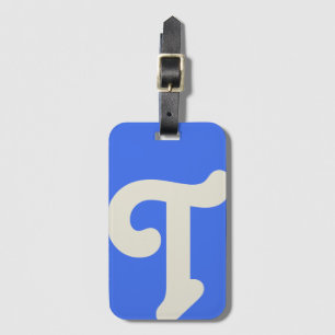 Bold Monogrammed Monogram Initial Bright Blue Luggage Tag