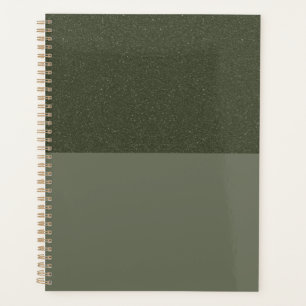 Bold Moss Green Textured Planner – Customisable