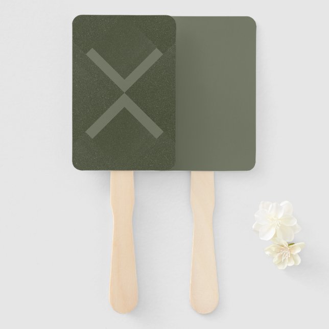 Bold Moss Green X Customisable Fan (Front and Back)