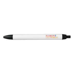 Bold Motivational Quote – Less Talk, More Action Black Ink Pen