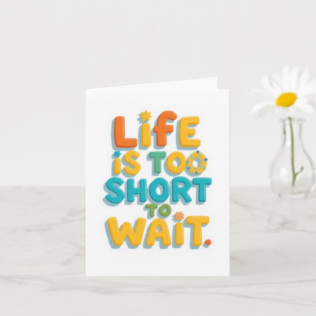 Bold motivational quote playful style card (Small Plant)