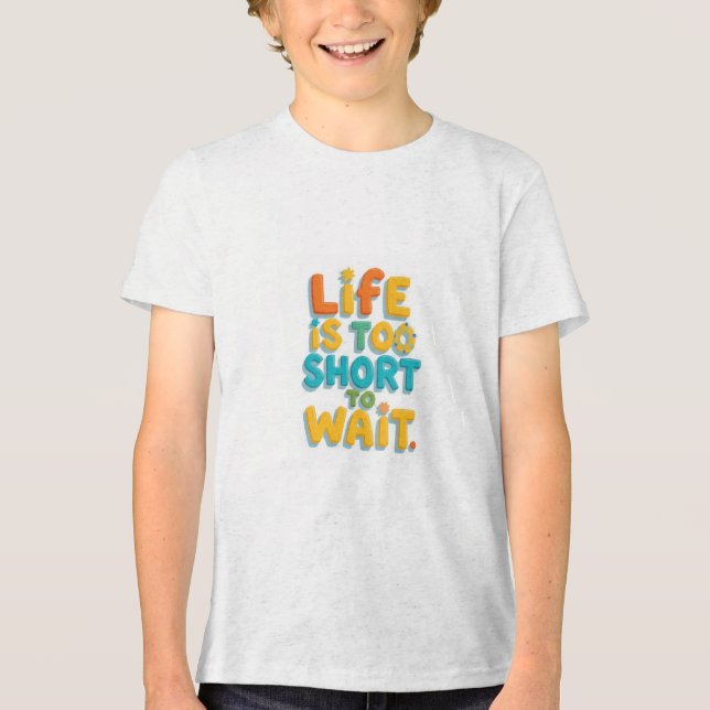Bold motivational quote playful style Tri-Blend shirt (Front)