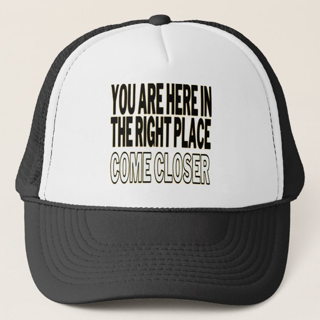 Bold Motivational Text Trucker Hat (Front)