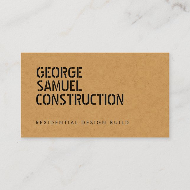 Bold Moulded Realtor Business QR Code Light Tan Card (Front)