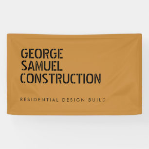 Bold Moulded Wood Colour Construction Business Banner