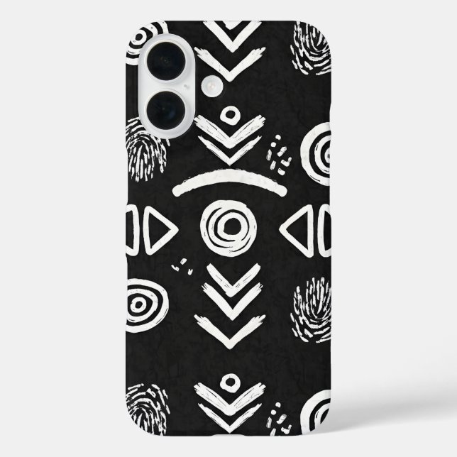 Bold Mud Cloth – Black & White Pattern Case-Mate iPhone Case (Back)