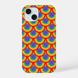 Bold Multicolor Retro Arc Pattern iPhone 15 Case