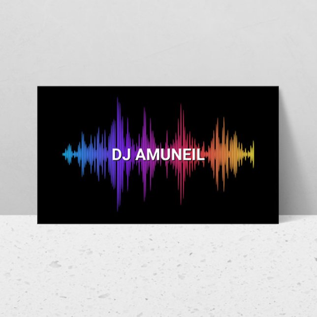 Bold Music Waves Multi-Coloured DJs, Audio Business Card (Creator Uploaded)