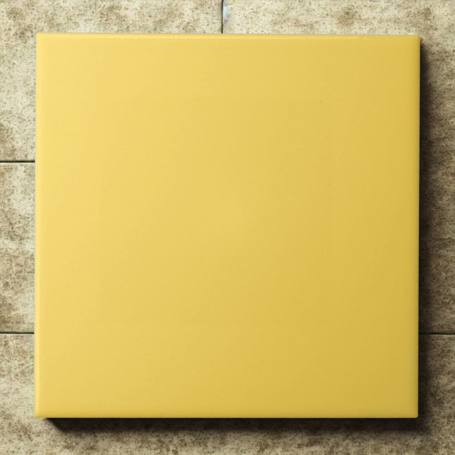 Bold Mustard Yellow #ffdb58 Statement Piece Tile (Creator Uploaded)