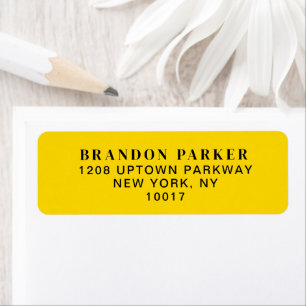 Bold Mustard Yellow with Black Text 