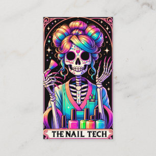 Bold Nail Tech Tarot Card Business Card