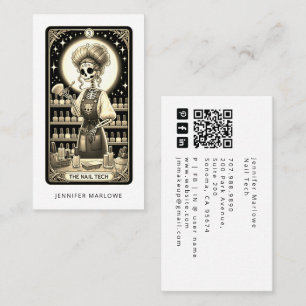 Bold Nail Tech Tarot Card Business Card