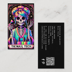 Bold Nail Tech Tarot Card Business Card