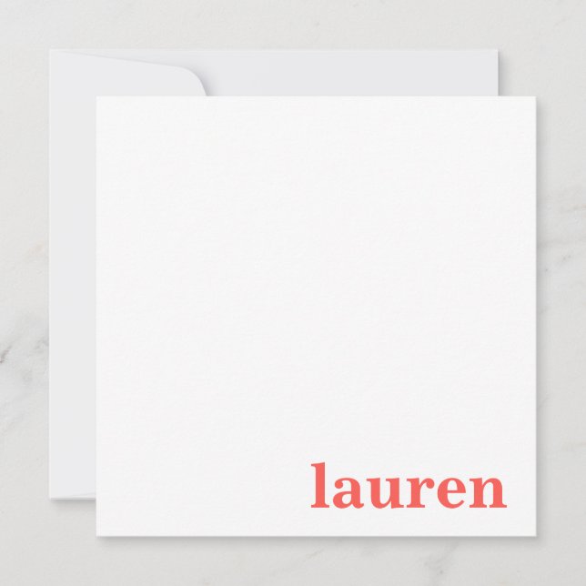 Bold name card (Front)