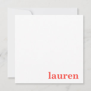 Bold name card