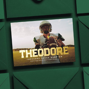 Bold name graduate sporty photo graduation