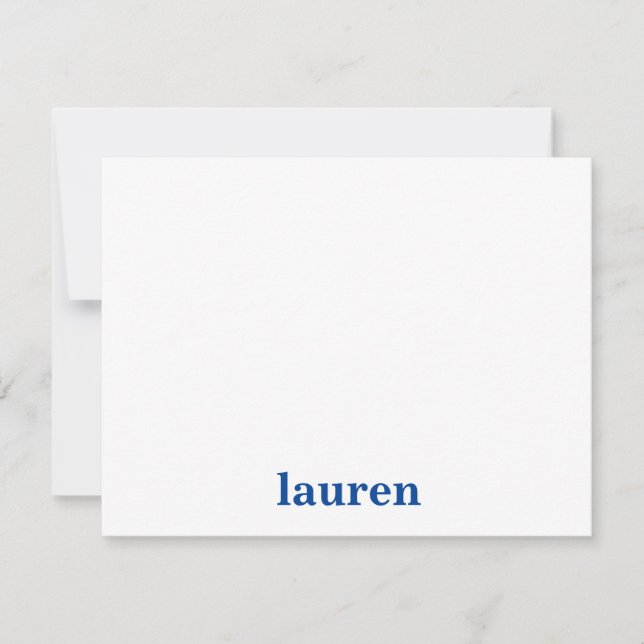 Bold Name Personalised Custom Blue Card (Front)
