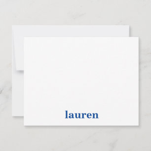 Bold Name Personalised Custom Blue Card