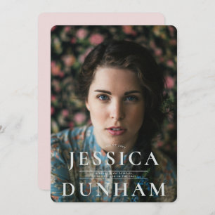 Bold Name Serif Graduation Invitation