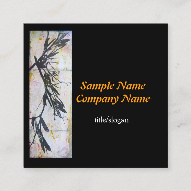 bold nature art custom design business cards (Front)